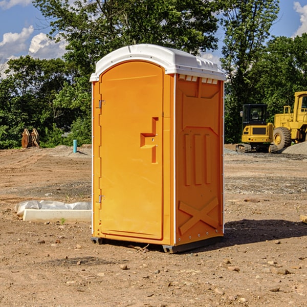 how often are the portable restrooms cleaned and serviced during a rental period in St David Illinois